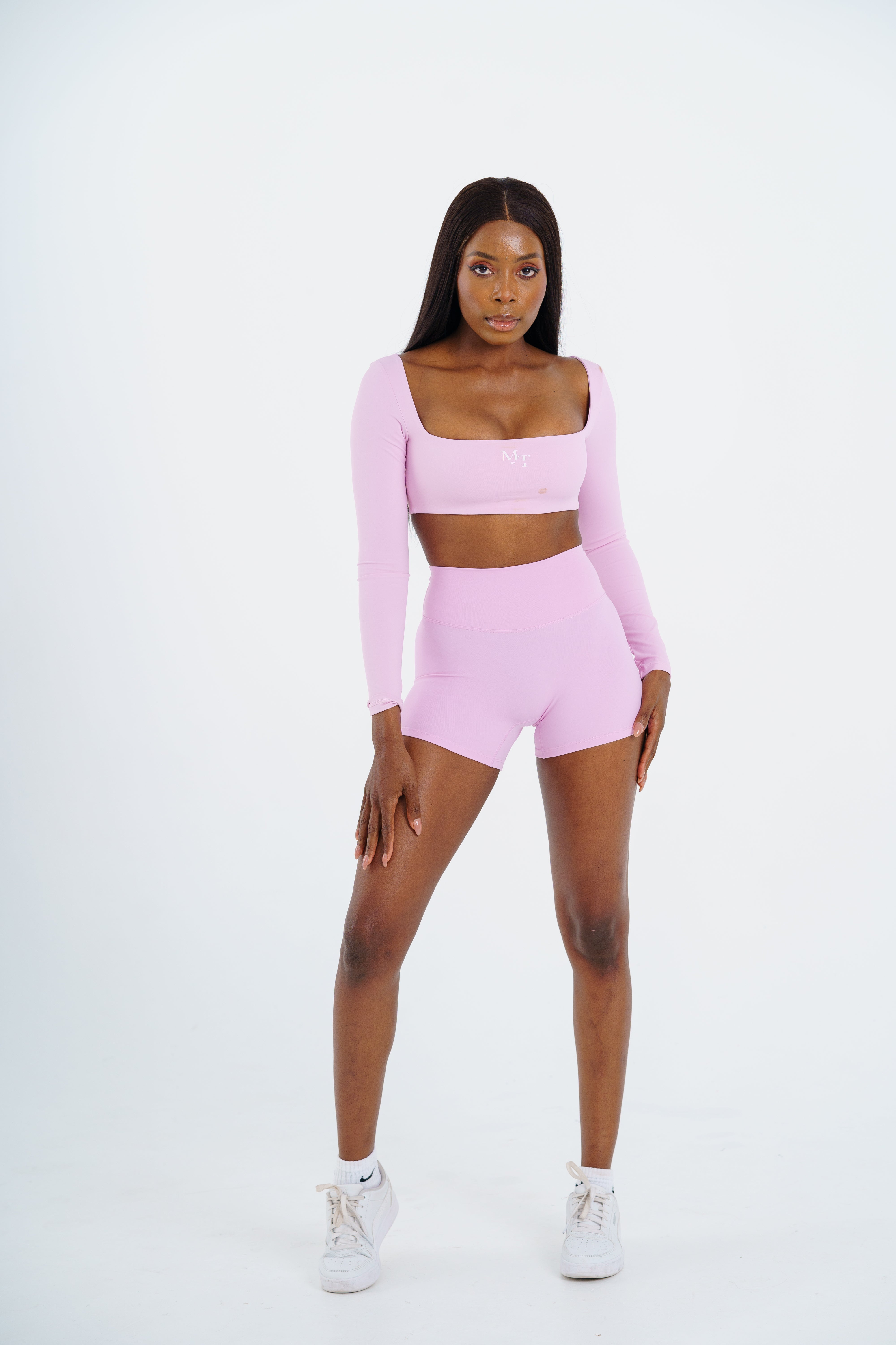 MTFIT Luxe Ribbed Off Shoulder Long Sleeve Top