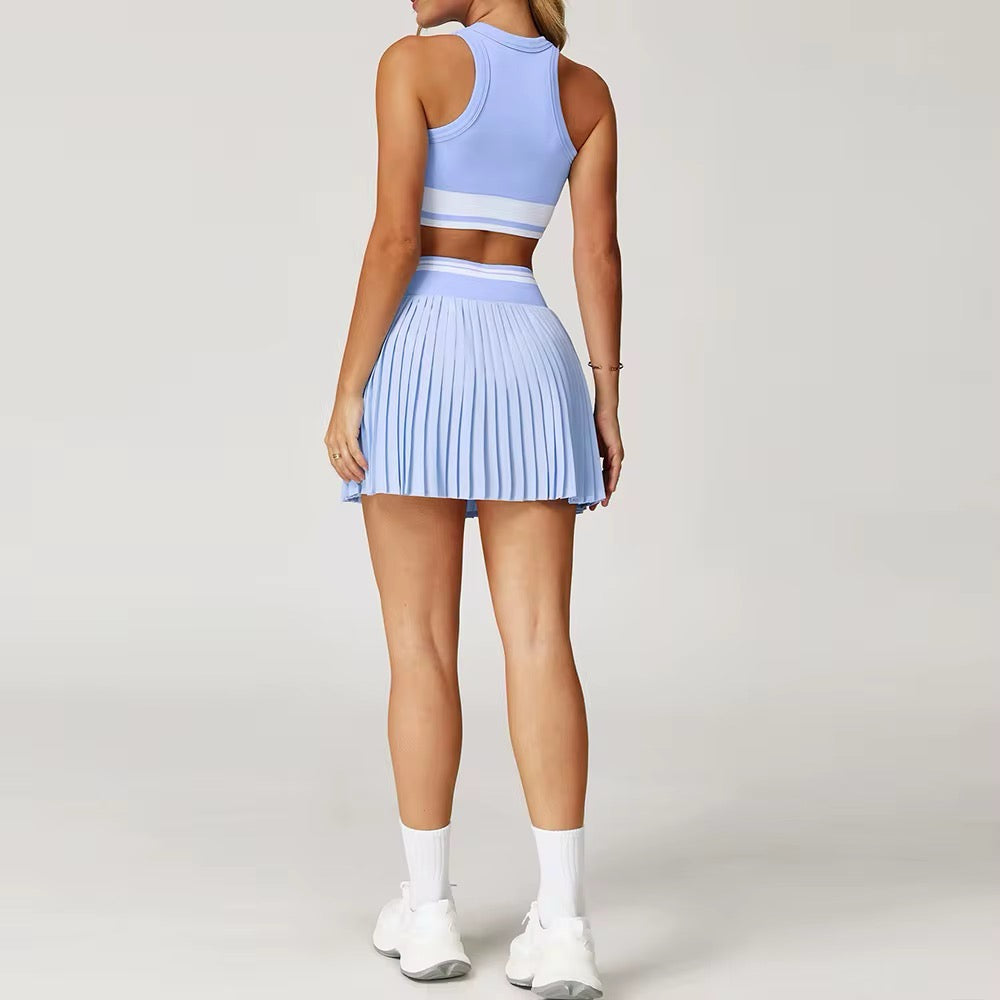 MTFIT Luxe Tennis Set: Elevated Crop Top & Skirt