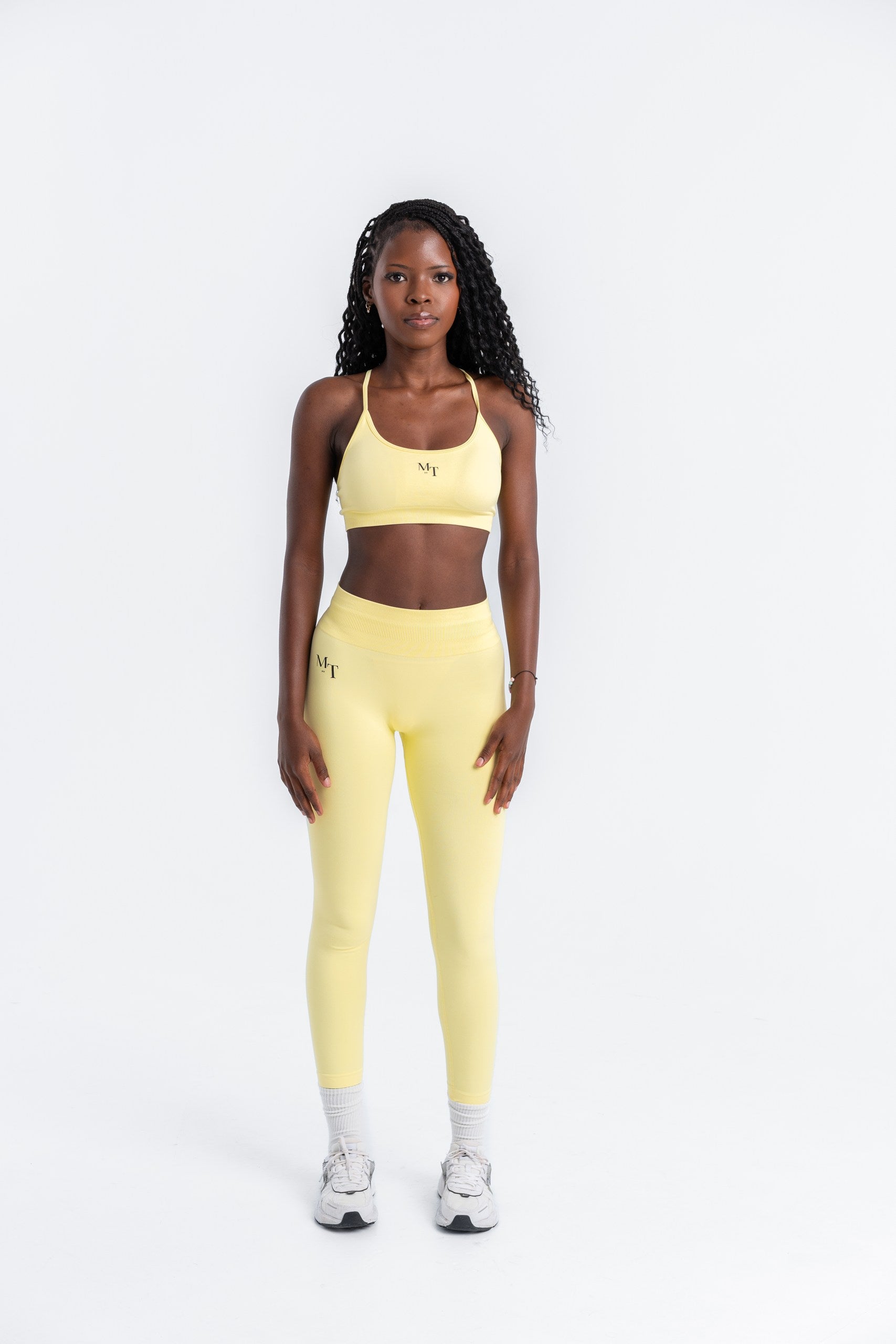 MT Fit Sculpt Active Set – Lemon (Sports Bra & Leggings)