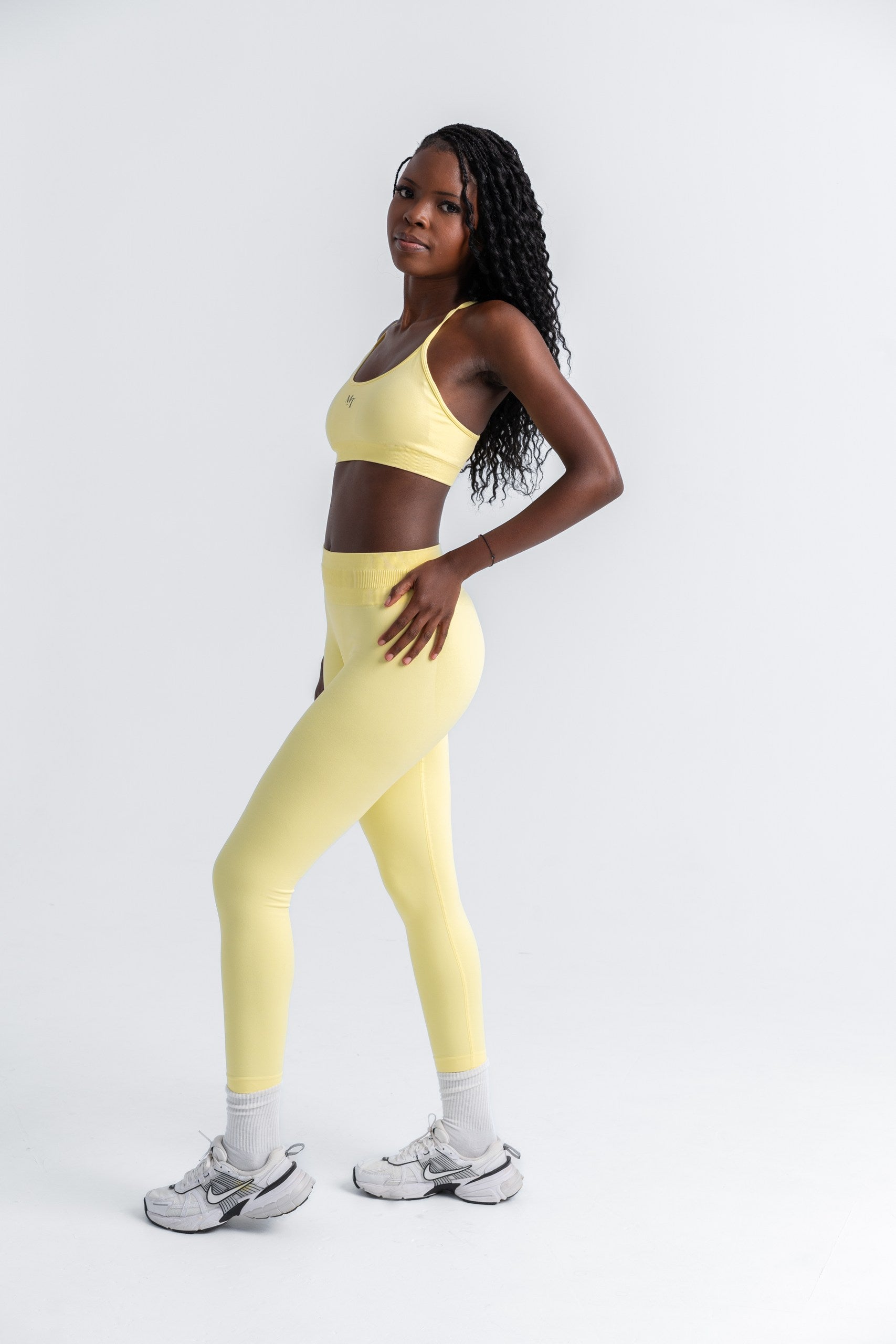 MT Fit Sculpt Active Set – Lemon (Sports Bra & Leggings)