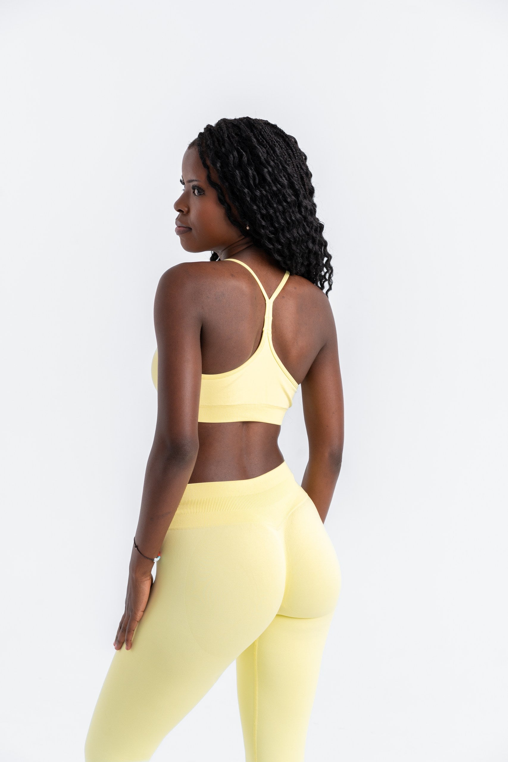MT Fit Sculpt Active Set – Lemon (Sports Bra & Leggings)