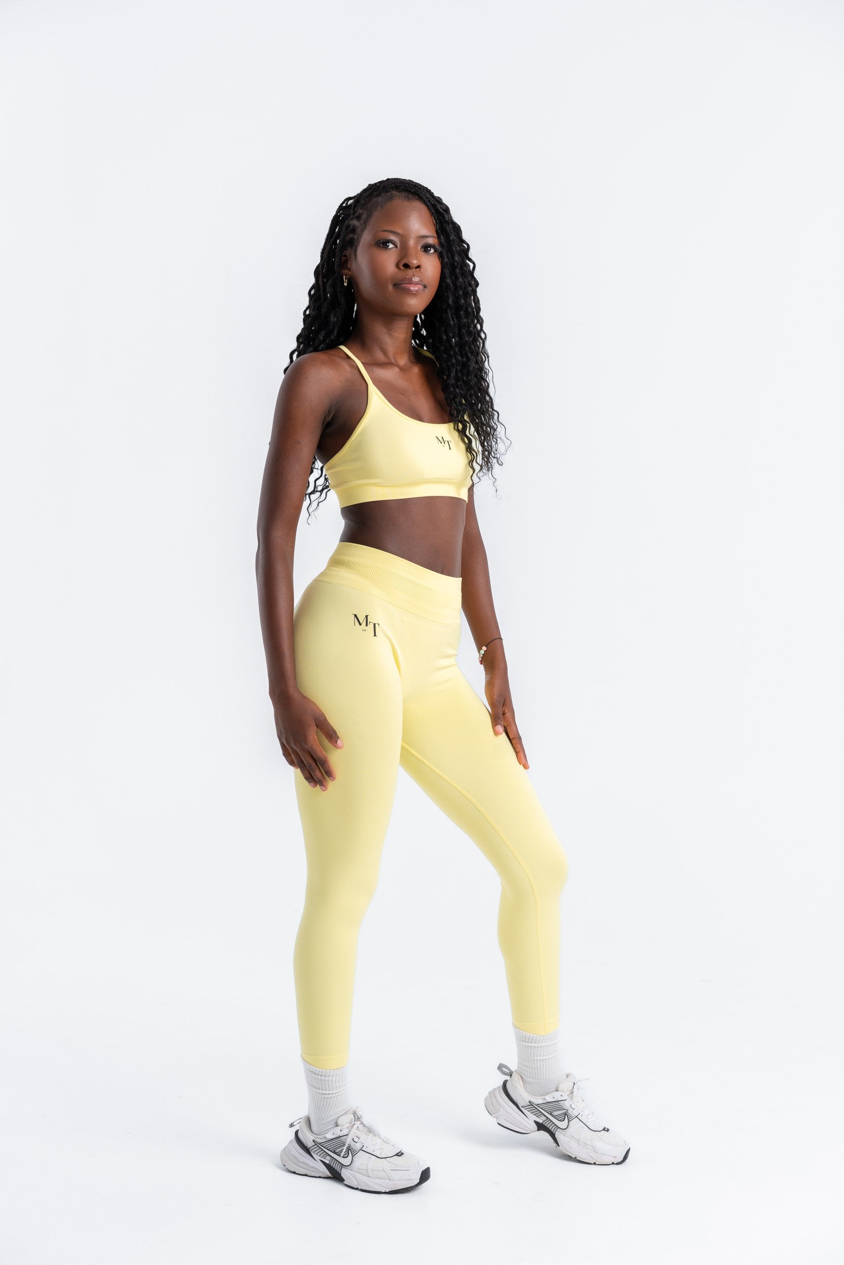 MT Fit Sculpt Active Set – Lemon (Sports Bra & Leggings)