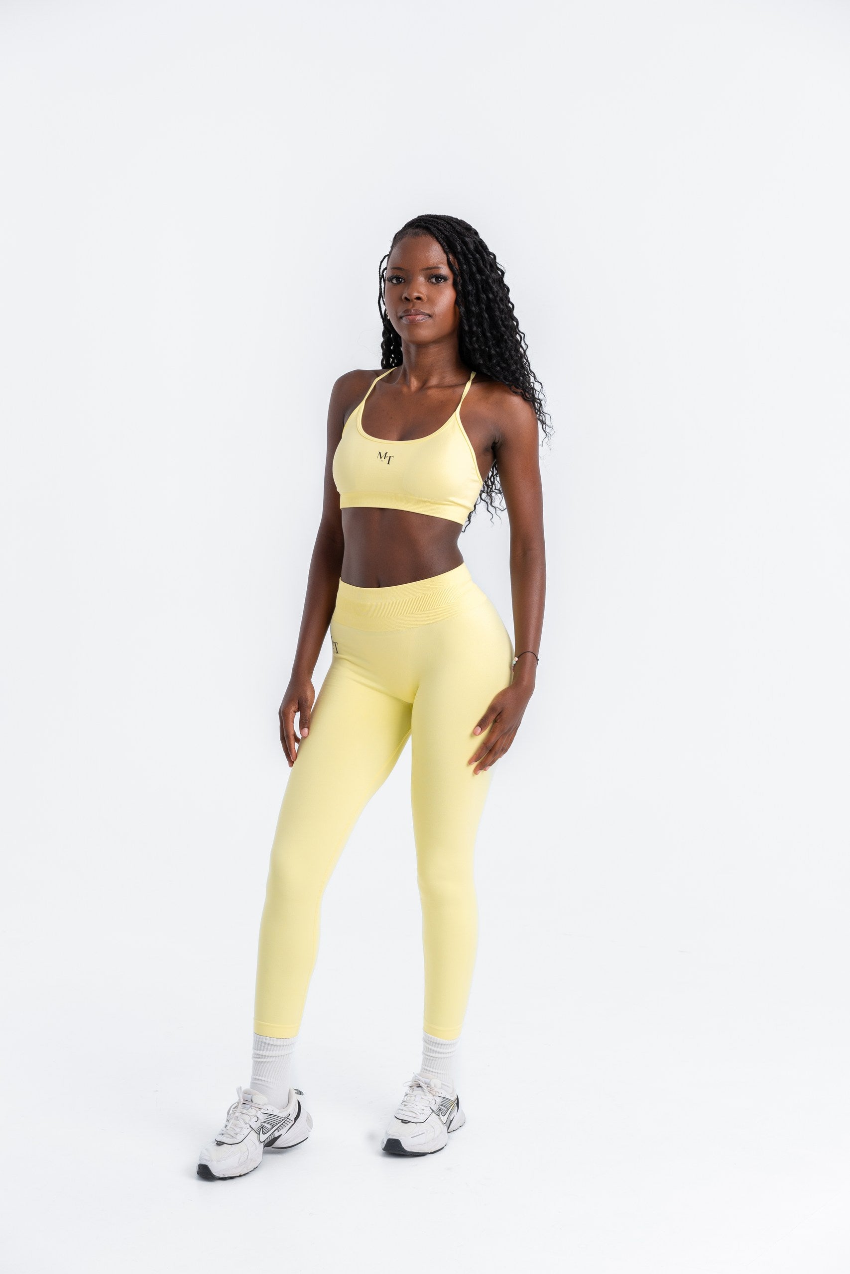 MT Fit Sculpt Active Set – Lemon (Sports Bra & Leggings)