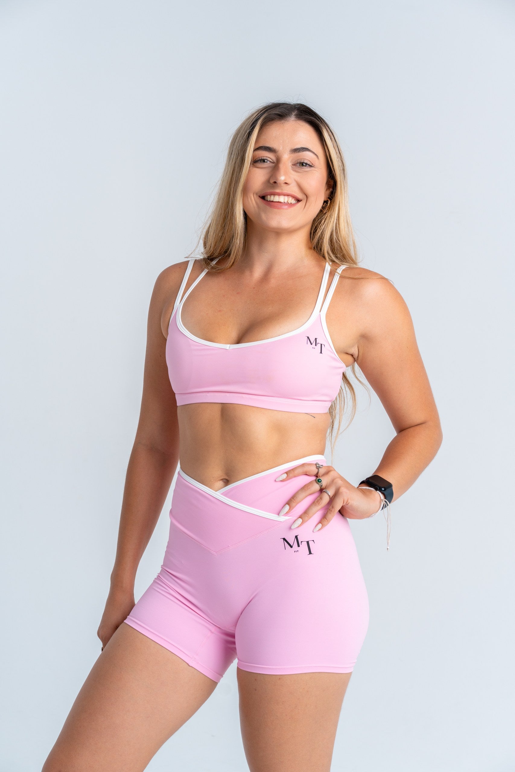 MT Fit Sculpt Dual-Strap Sports Set – Pink