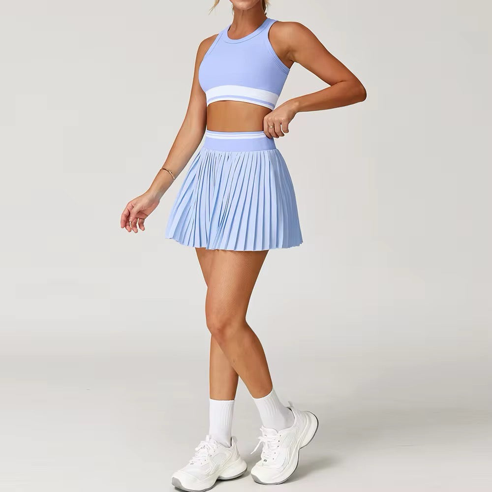 MTFIT Luxe Tennis Set: Elevated Crop Top & Skirt